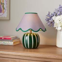 Matilda Striped Scallop Table Lamp