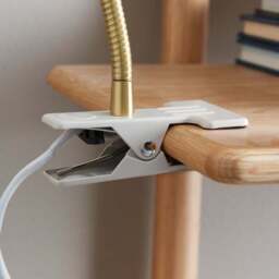 Georgi Industrial Ribbed Adjustable Clip On Table Lamp - thumbnail 3