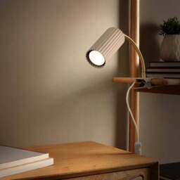 Georgi Industrial Ribbed Adjustable Clip On Table Lamp - thumbnail 2
