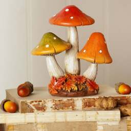 Country Living Bright Mushroom Trio Ornament