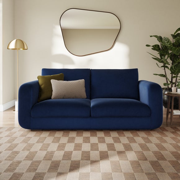 Luca Matte Soft Velvet 3 Seater Sofa - image 1