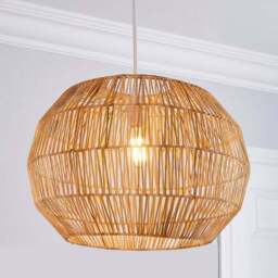 Wicker Woven Easy Fit Pendant Shade - thumbnail 2