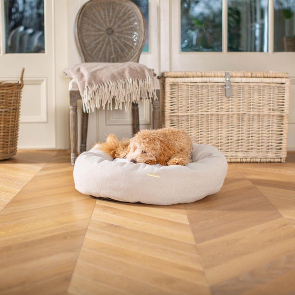 Lords and Labradors Herringbone Donut Dog Bed - image 1
