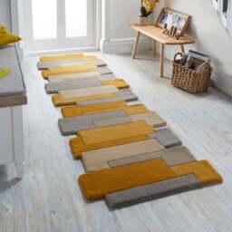 Collage Modern Cut-Out Wool Runner