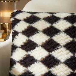 Harlequin Fur Square Cushion - thumbnail 2