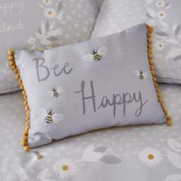 Catherine Lansfield Bee Happy Rectangle Cushion - thumbnail 1