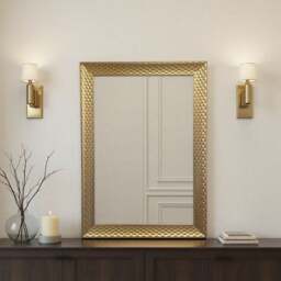 Yearn Diamont Framed Bevelled Rectangle Wall Mirror - thumbnail 1