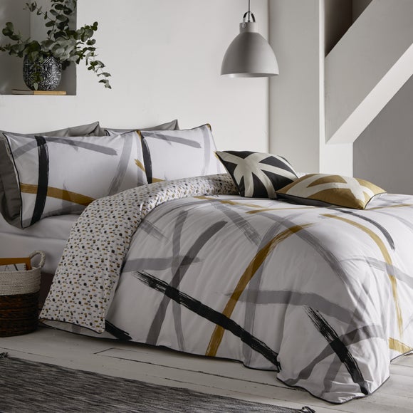 Appletree Leda Abstract Print Reversible 100% Cotton Duvet Cover and Pillowcase Set - image 1