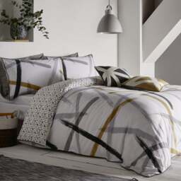 Appletree Leda Abstract Print Reversible 100% Cotton Duvet Cover and Pillowcase Set - thumbnail 1