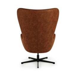 Kuvert Faux Leather Swivel Chair, Tan - thumbnail 5