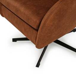 Kuvert Faux Leather Swivel Chair, Tan - thumbnail 6