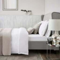 Dorma Purity Staunton Waffle Stripe White 100% Cotton Duvet Cover and Pillowcase Set - thumbnail 4