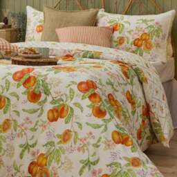 Peach Harvest 100% Cotton Duvet Cover and Pillowcase Set - thumbnail 2