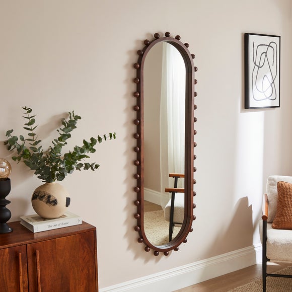 Brooke Bobble Lozenge Oval Full Length Wall Mirror - image 1