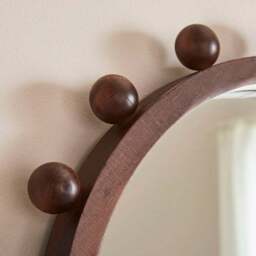 Brooke Bobble Lozenge Oval Full Length Wall Mirror - thumbnail 2