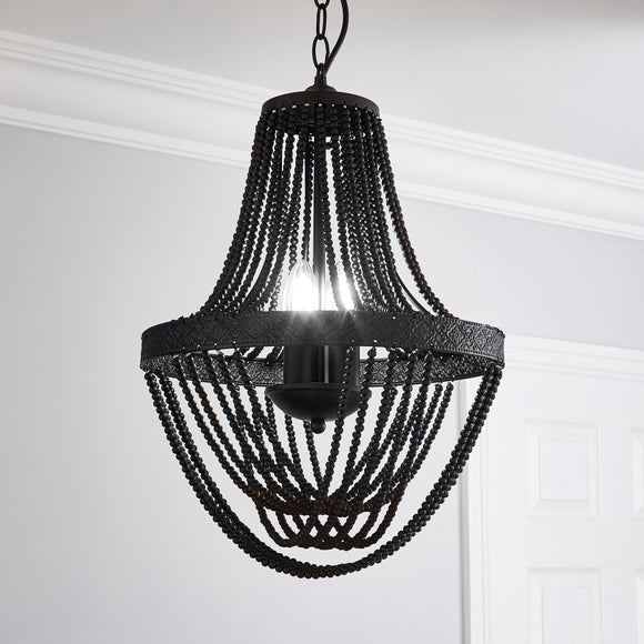 Ethel Beaded 3 Light Chandelier