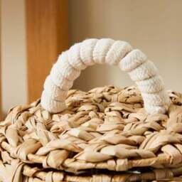 Rope Stripe Toilet Roll Storage Basket - thumbnail 2