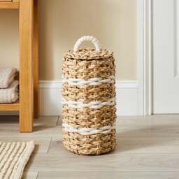 Rope Stripe Toilet Roll Storage Basket