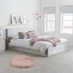 Berlin Crushed Velvet Ottoman Bed Frame - thumbnail 1