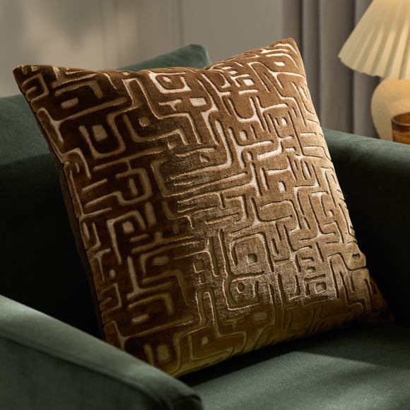 Hoem Soren Geometric Velvet Square Cushion - image 1