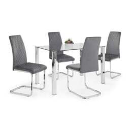 Calabria Set of 4 Dining Chairs, Velvet - thumbnail 6