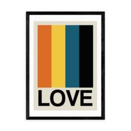 East End Prints Retro Stripe LOVE Sundaze Print - thumbnail 2