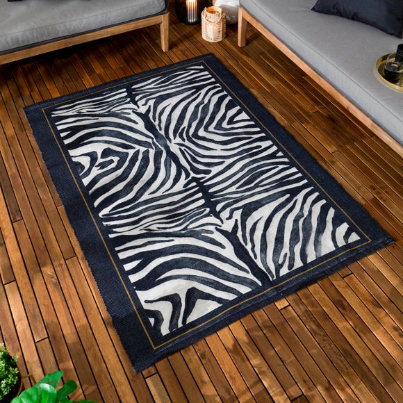Paoletti Leopardis Zebra Indoor Outdoor Rug - image 1