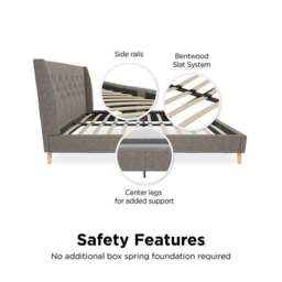 Novogratz Her Majesty Bed, Linen - thumbnail 5
