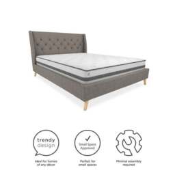 Novogratz Her Majesty Bed, Linen - thumbnail 6