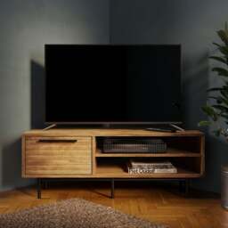 "Bryant Wooden Corner TV Stand for TVs up to 50""" - thumbnail 1