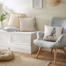 Linford Stripe Frilled Square Cushion Cover - thumbnail 5