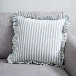 Linford Stripe Frilled Square Cushion Cover - thumbnail 1