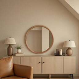 Yearn Solid Oak Round Wall Mirror - thumbnail 5