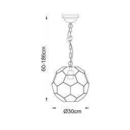 Vogue Hillier Gold Pentagon Pendant Light - thumbnail 4