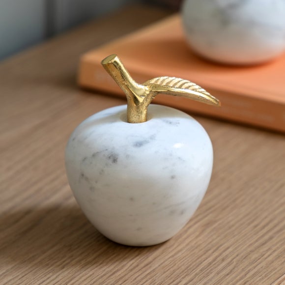 Cedar & Sage Perla Marble Apple Ornament - image 1