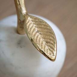 Cedar & Sage Perla Marble Apple Ornament - thumbnail 2