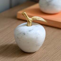 Cedar & Sage Perla Marble Apple Ornament