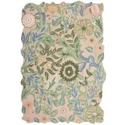 Bryony Floral Shaped Wool Rug - thumbnail 5