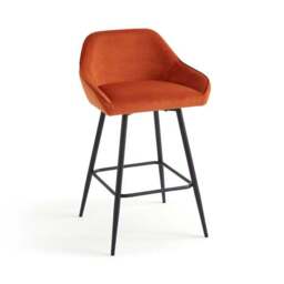 Radleigh Bar Stool, Velvet - thumbnail 6
