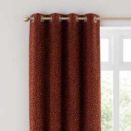 Animal Cut Velvet Eyelet Curtains - thumbnail 1
