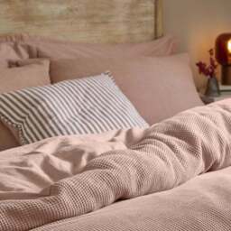 Yard Hebden Waffle 100% Cotton Duvet Cover & Pillowcase Set - thumbnail 2