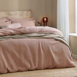 Yard Hebden Waffle 100% Cotton Duvet Cover & Pillowcase Set - thumbnail 3