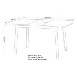 Emery 4-6 Seater Extendable Dining Table - thumbnail 6