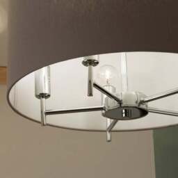 Plaza Silver Semi Flush Ceiling Light - thumbnail 2