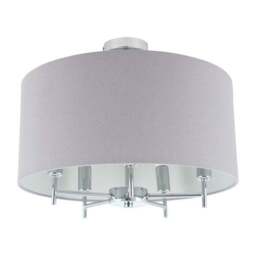 Plaza Silver Semi Flush Ceiling Light - thumbnail 3