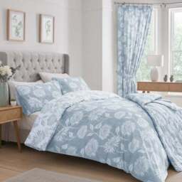 Dreams n Drapes Chrysanthemum Reversible Duvet Cover and Pillowcase Set - thumbnail 5