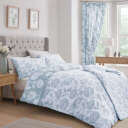 Dreams n Drapes Chrysanthemum Reversible Duvet Cover and Pillowcase Set - thumbnail 3