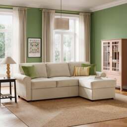 Eleanor Luxe Chenille Corner Trundle Storage Sofa Bed - thumbnail 1
