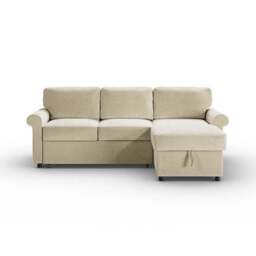 Eleanor Luxe Chenille Corner Trundle Storage Sofa Bed - thumbnail 6