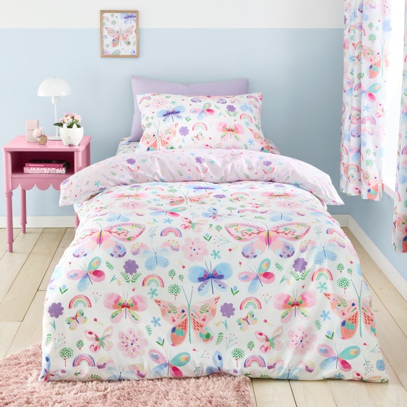 Painted Butterfly Duvet Cover and Pillowcase Set - image 1